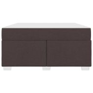 Рамка за легло с матрак Тъмен кафяв 140 x 200 cm текстил