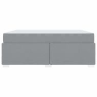 Рамка за легло с матрак Светлосиво 180 x 200 cm текстил