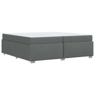 Рамка за легло с матрак Тъмен сив 200 x 200 cm текстил