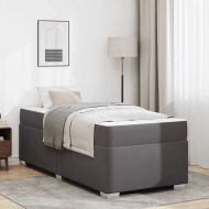 Рамка за легло с матрак Сив 100 x 200 cm текстил