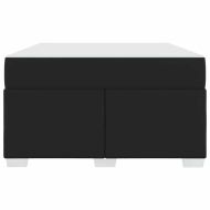 Рамка за легло с матрак Черно 120 x 190 cm текстил