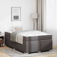 Рамка за легло с матрак Сив 120 x 200 cm текстил