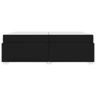 Рамка за легло с матрак Черно 200 x 200 cm текстил