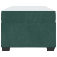 Рамка за легло с матрак Тъмен зелен 100 x 200 cm текстил