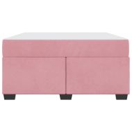 Рамка за легло с матрак Розово 140 x 200 cm текстил