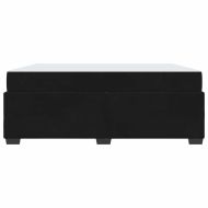 Рамка за легло с матрак Черно 180 x 200 cm текстил