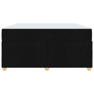 Рамка за легло с матрак Черно 160 x 200 cm текстил