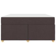 Рамка за легло с матрак Тъмен кафяв 160 x 200 cm текстил