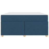 Рамка за легло с матрак Синьо 160 x 200 cm текстил