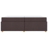 Рамка за легло с матрак Тъмен кафяв 200 x 200 cm текстил