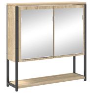 Комплект мебели за баня с рафт 3 pcs Сонома дъб Инженерно дърво