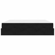 Рамка за легло с матрак с матрак 2 pcs Черно Кадифе