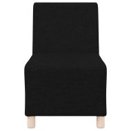 Модулен диван без ръкави 2 pcs Черно 55 x 74 x 82 см текстил