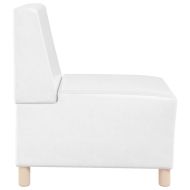 Модулен диван без ръкави 2 pcs Бяло 55 x 74 x 82 см Изкуствена