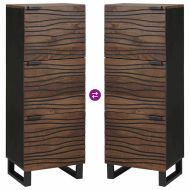 Шкафче Кафяво 40 x 33 x 110 см мангово дърво масив