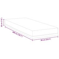 Матрак Бял и син 90 x 200 cm Жакардова материя