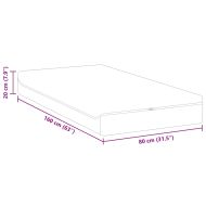 Матрак Бяло и сиво 80 x 160 cm Жакардова материя