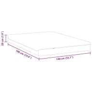 Матрак Бяло и сиво 140 x 190 cm Жакардова материя