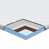 Кокосов Топпер Бяло 80 x 200 cm Жакардова материя
