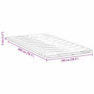 Топер за матрак 100 x 200 cm дебелина Трико тъкан Бяло