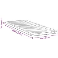 Топер за матрак Бяло 70 x 200 cm Трико тъкан