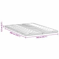 Топер за матрак Бяло 140 x 200 cm Трико тъкан