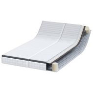 Матрак 2 pcs Бяло и сиво 60 x 200 cm Бонел пружина