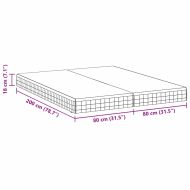 Матрак 2 pcs Бяло и сиво 80 x 200 cm Бонел пружина