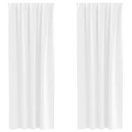 Завеси за затъмняване с пръстени 2 pcs Чисто бяло 245 x 140 см
