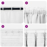 Завеси за затъмняване с пръстени 2 pcs Чисто бяло 245 x 140 см