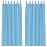 Завеси за затъмняване с пръстени 2 pcs Светло синьо
