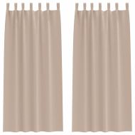 Завеси за затъмняване с пръстени 2 pcs Таупе 225 x 140 см