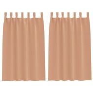 Завеси за затъмняване с пръстени 2 pcs Светло кафяво