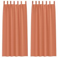 Завеси за затъмняване с пръстени 2 pcs Теракота 245 x 140 см