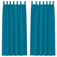 Завеси за затъмняване с пръстени 2 pcs Тюркоаз 225 x 140 см