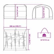 Наметало с покрив със съхранение сиво и оранжево Полиестер