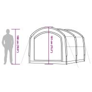 Наметало с покрив със съхранение сиво и оранжево Полиестер