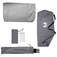 Наметало с покрив със съхранение Сив и черен 236 x 150 x 136 см