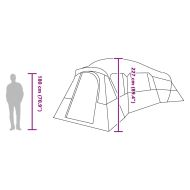 Семейна палатка с покрив Синьо 762 x 655 x 218 см тафта