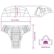 Семейна палатка с покрив Сив и оранжев 762 x 655 x 218 см тафта