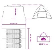 Къмпинг наметало с покрив Зелен 320 x 275 x 190 см тафта