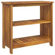 Градинско шкафче с рафт със съхранение Естествен 75 x 35 x 70см