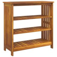 Градинско шкафче с рафт със съхранение Естествен 90 x 40 x 90см