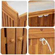 Градинско шкафче с рафт с врата Естествен 93 x 41,5 x 98см