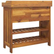 Градинско шкафче с чекмедже с рафт Естествен 78 x 36,5 x 78см