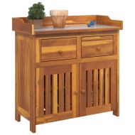 Градинско шкафче с чекмедже с рафт Естествен 78 x 36,5 x 78см