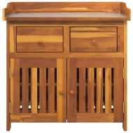 Градинско шкафче с чекмедже с рафт Естествен 78 x 36,5 x 78см