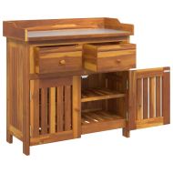 Градинско шкафче с чекмедже с рафт Естествен 78 x 36,5 x 78см