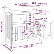 Градинско шкафче с чекмедже с рафт Естествен 78 x 36,5 x 78см