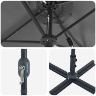 Градински парасол Антрацит 370 x 197 x 239 см